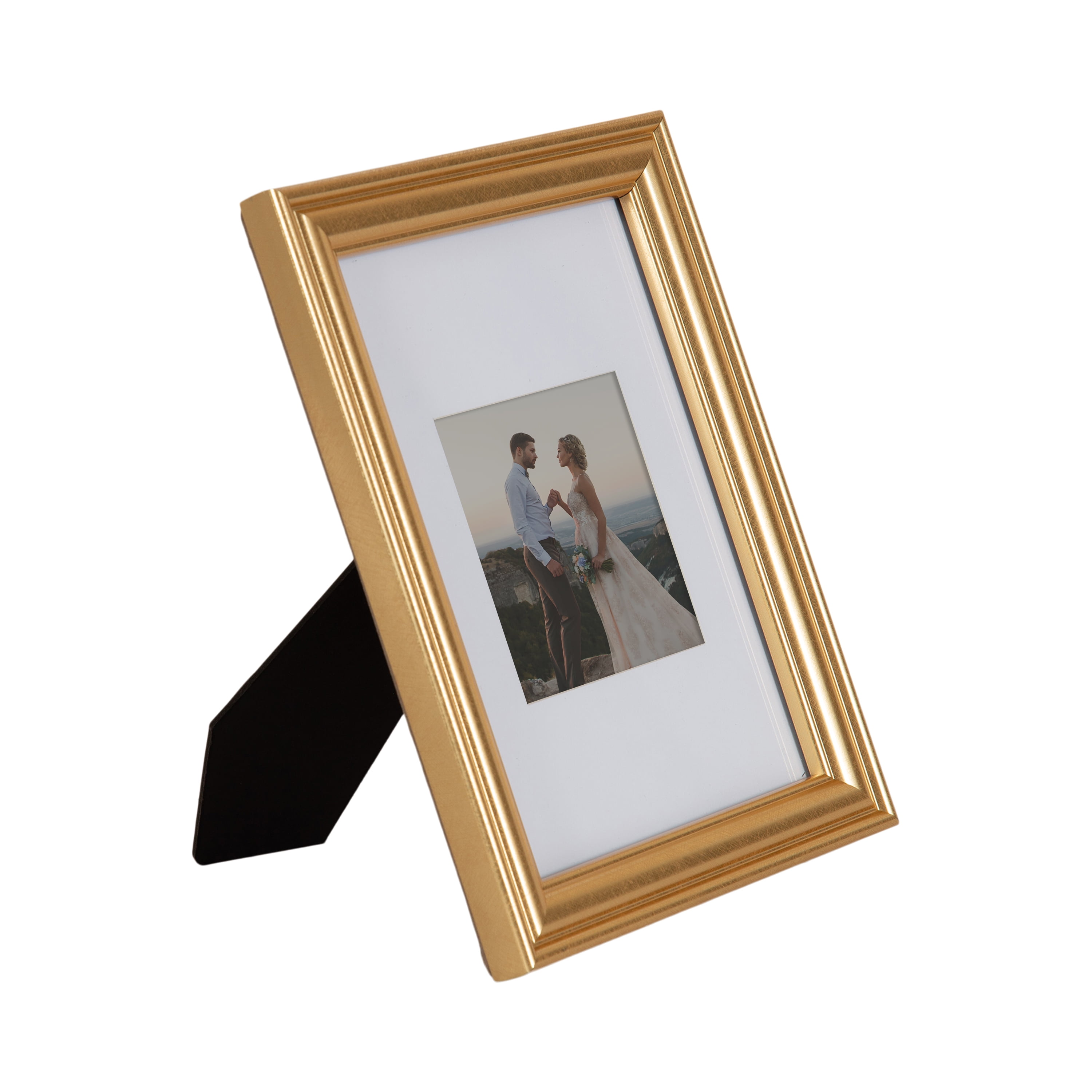Breylynn 6x8 matted to 4x4 Gold Tabletop Picture Frame, BREY 6X8/4X4 GLD