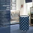 DOKEHOM 24Inches Freestanding Laundry Basket with Lid, Collapsible