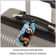 thumbnail image 3 of Square 2Pack PU Leather Sloth Cruise Luggage Tag with Privacy Cover and Name ID Tag for Travel Handbags Backpacks Luggage Tags, 3 of 6