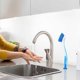 thumbnail image 4 of Plastic Dish Cleaning Brush with Suction Cup Set of 3 | Washing Up Brushes for Kitchen Sink Cleaning, Dishes, Pans, 4 of 5