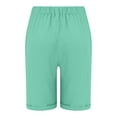 thumbnail image 6 of vigerkar Wide Leg Linen Shorts for Women Elastic Drawstring High Waisted Bermuda Shorts Casual Loose Summer Soft Lounge Short Mint Green, XXL, 6 of 6