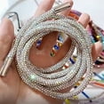 thumbnail image 2 of Diy Drawstring For Hoodie Trouser Sweatpant Rope Crystal Shiny Round Cord Replacement String Rubber Hose Diamond Trim, 2 of 7