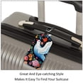 thumbnail image 3 of Square 2Pack PU Leather Peace Dove Cruise Luggage Tag with Privacy Cover and Name ID Tag for Travel Handbags Backpacks Luggage Tags, 3 of 6