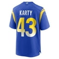 thumbnail image 3 of Men's Nike Joshua Karty  Royal Los Angeles Rams Team Game Jersey, 3 of 6