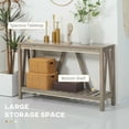 thumbnail image 6 of Resenkos Console Table, Farmhouse Entryway Table with Storage Slatted Shelf, Rustic Sofa Table with Anti-Tipper, Easy Assembly Required, Gray, 6 of 8