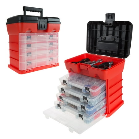 Stalwart Durable & High-Capacity Utility Box (Red)