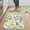 Light Blue, variant on Anti Fatigue Lemon Kitchen Rugs Mats Set of 2 Pieces Non Slip Soft Cushioned Wipeable Kitchen Mats for Floor Standing Mats, 17.3"x29"+17.3"x47", White