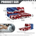 thumbnail image 7 of XYZCANDO American Flag RV Dinette Cushion Covers Camper Decor Stretchable Slip Covers for Loveseat Universal Bench Cushion Washable Sofa Covers for 2 Cushion Couch Camper Must Haves Red, 7 of 7