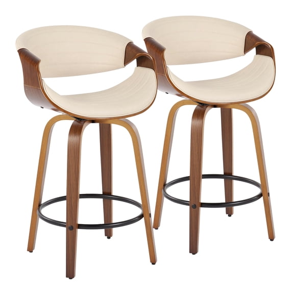Symphony Counter Stools for Kitchen Counter in Faux Leather, Counter Height Chairs, Bar Stools Set of 2, Counter Height Chairs, Bar Stools For Kitchen Island