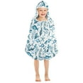 thumbnail image 7 of Toddler Hooded Beach Towel 24x50 Kids Bath Towels Soft Quick Dry for Swim Pool Boys Girls Watercolor Fish Seaweed Starfish, 7 of 7