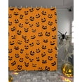 thumbnail image 2 of Halloween Shower Curtain Set ，Waterproof Fabric Shower Curtains Ghost Pumpkins Horror Expression Shower Curtains for Bathroom,Bathroom Decor 60"x72", 2 of 6