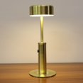 thumbnail image 3 of Baohd Dimmable Bedside Table Lamp Elegant Bar Decor Battery Powered Cylindrical Gold 1Set, 3 of 6