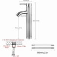 thumbnail image 4 of Bathroom Sink Faucet with High Spout, Adjustable Hot and Cold Mixer Tap, Chrome Plated Brass (Lifetime Warranty) (Silver Gray), 4 of 5