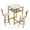 White+Gold, variant on Solid Bistro Set—2 Stools & Table, Foldable, Space-Saving, Easy Clean