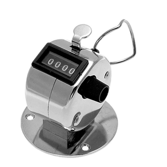 Unique Bargains Gray Metal Tally Mechanic Counter 4 Digit Number Device