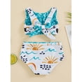 thumbnail image 4 of Bagilaanoe Toddler Baby Girls Swimsuits 2 Piece Bikinis Set Cartoon Print Sleeveless Tops + Bikini Briefs 6M 12M 18M 24M 3T 4T Kids Swimwear Bathing Suit Beachwear, 4 of 7