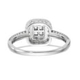 thumbnail image 5 of 14K White Gold Ring Band Engagement Diamond Square Round, Size 9, 5 of 7