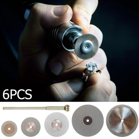 

JOKAPY Cutting Wheel Set Diamond Cutting Disc Kit Sharp Circular Saw Blade Set Professional Rotary Tool Accessories with Pole for Gemstone Marble Concrete Ceramic