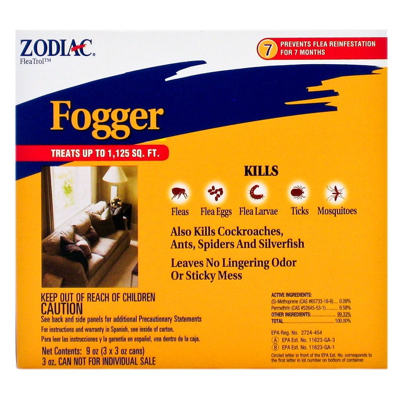 Zodiac Flea & Tick Fogger 3 Pack 3 oz cans