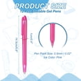 thumbnail image 2 of Uxcell 12Pcs Erasable Gel Pens, 0.5mm Fine Point Heat Erasable Marking Pen with Cap Smooth Writing Fabric Markers for Sewing Drawing Writing Planner, Pink Ink, 2 of 6