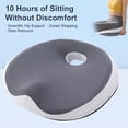 thumbnail image 4 of Hendoct Memory Foam Seat Cushion Grey 3 In 1 Hip Spine Relief For Office Chair Wheelchair Car, 4 of 7