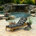 thumbnail image 2 of ARDEN Foam Outdoor Chaise Lounge Cushion, 21 x 72, made with ProFoam, Rain-proof, Fade Resistant, Ashland Black Jacobean, 2 of 9