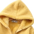 thumbnail image 2 of Cethrio Girls Fleece Jackets, Warm Zip up Hooded Long Sleeve Winter Outerwear Yellow Size 5-6T, 2 of 4