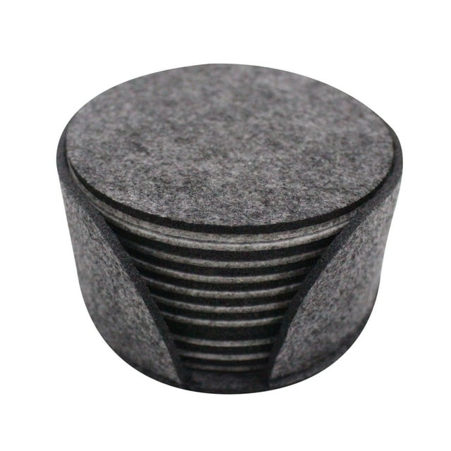 Juego de alfombrillas para vasos, 10 alfombrillas redondas de cristal con caja de almacenamiento para alfombrillas para vasos, tazas calientes, ollas, tazas de té Wmkox8yii FHAKJF195