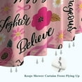 thumbnail image 6 of Pink Breast Cancer and Pioneer Flower Shower Curtain 36"x72" ,Bathroom Decorative Shower Curtains Set with 12 Hooks,Modern Waterproof Washable Shower Curtain, 6 of 6