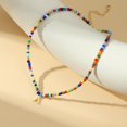thumbnail image 3 of IEFSHINY Colorful Beaded Initial Necklaces for Women, Handmade Beads Choker Necklace Bohemian Initial Necklaces Jewelry, 3 of 6