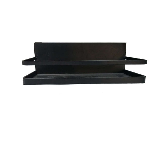 Estante magnético para especias, estante para especias para frigorífico, estante magnético de un solo nivel para especias, estante magnético para ahorrar espacio, color negro, paquete de 2