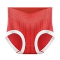 thumbnail image 6 of Elainilye Fashion Womens Seamless Underwear Traceless Briefs Graphene Crotch High Waist Underwear Butt Lifter Panties Briefs,Red, 6 of 6
