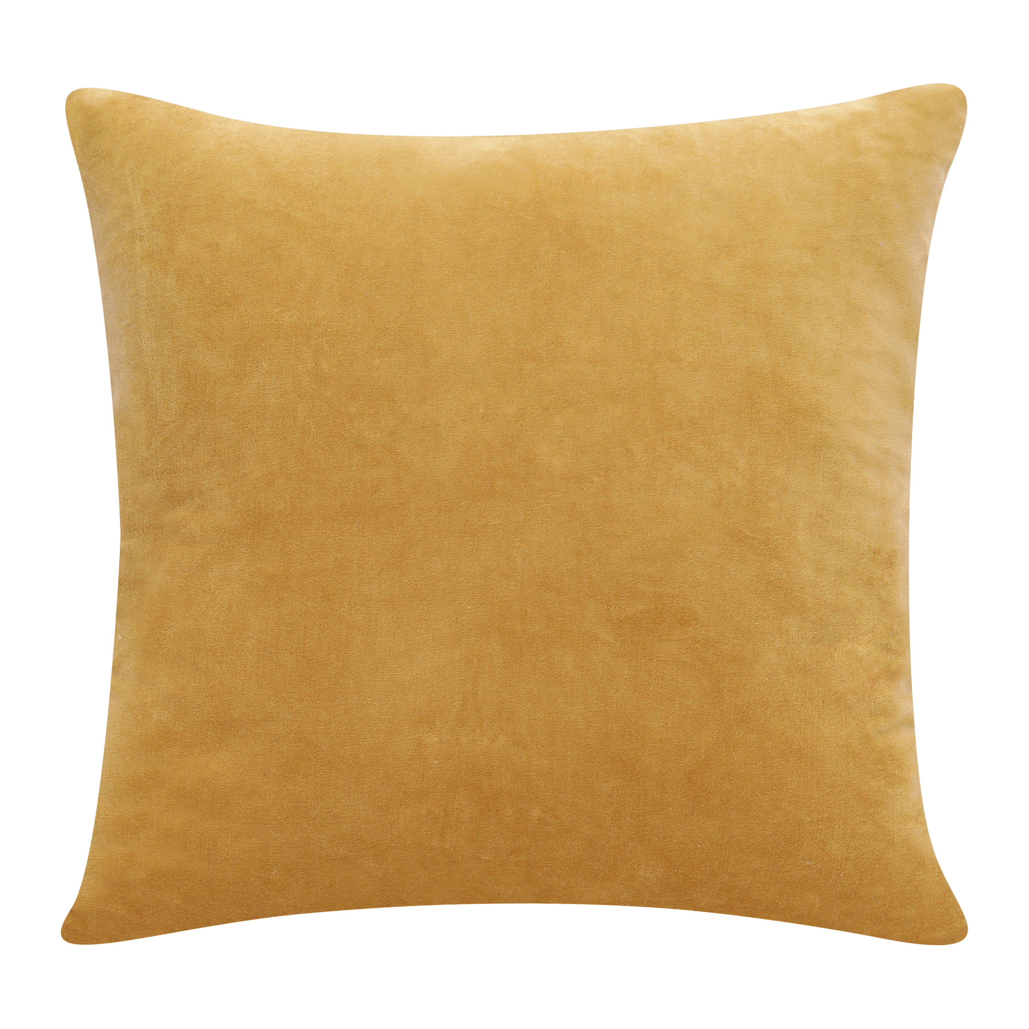 Harlow Hill Stacy Garcia Ochre Solid 20" x 20" Cotton Adult Decorative Feather Filled Pillow