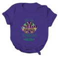 thumbnail image 3 of PMUYBHF T-Shirt Décontracté pour Femmes, Imprimé Mardi, Col Rond, Manches Courtes, Ample, 1551 m, 3 of 5