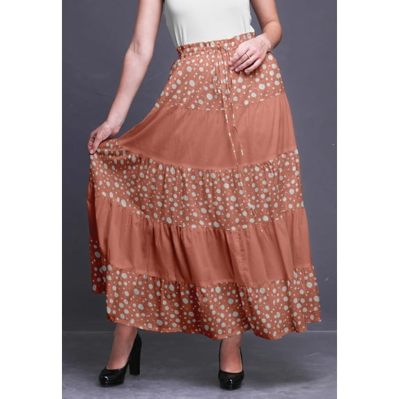 Bimba Printed Maxi Skirts Women Bohemian Gypsy Style Long Cotton Skirt