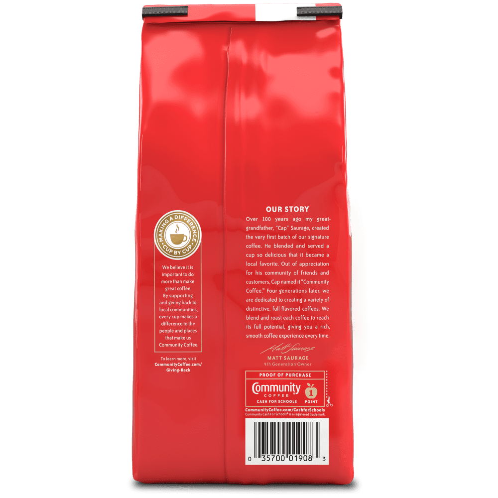 Community Coffee Pecan Praline Medium Roast Ground 12 oz Gable Top
