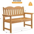 thumbnail image 3 of QinaQin Banca de jardín para 2 personas de poly lumber con diseño de listones, loveseat para patio, porche, parque o jardín, 3 of 6