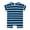 Navy, variant on Baby Bodysuit Summer Short Sleeve Striped Romper For Boys And Girls Thin Comfortable Crawling Suit Size 3 M-6 M