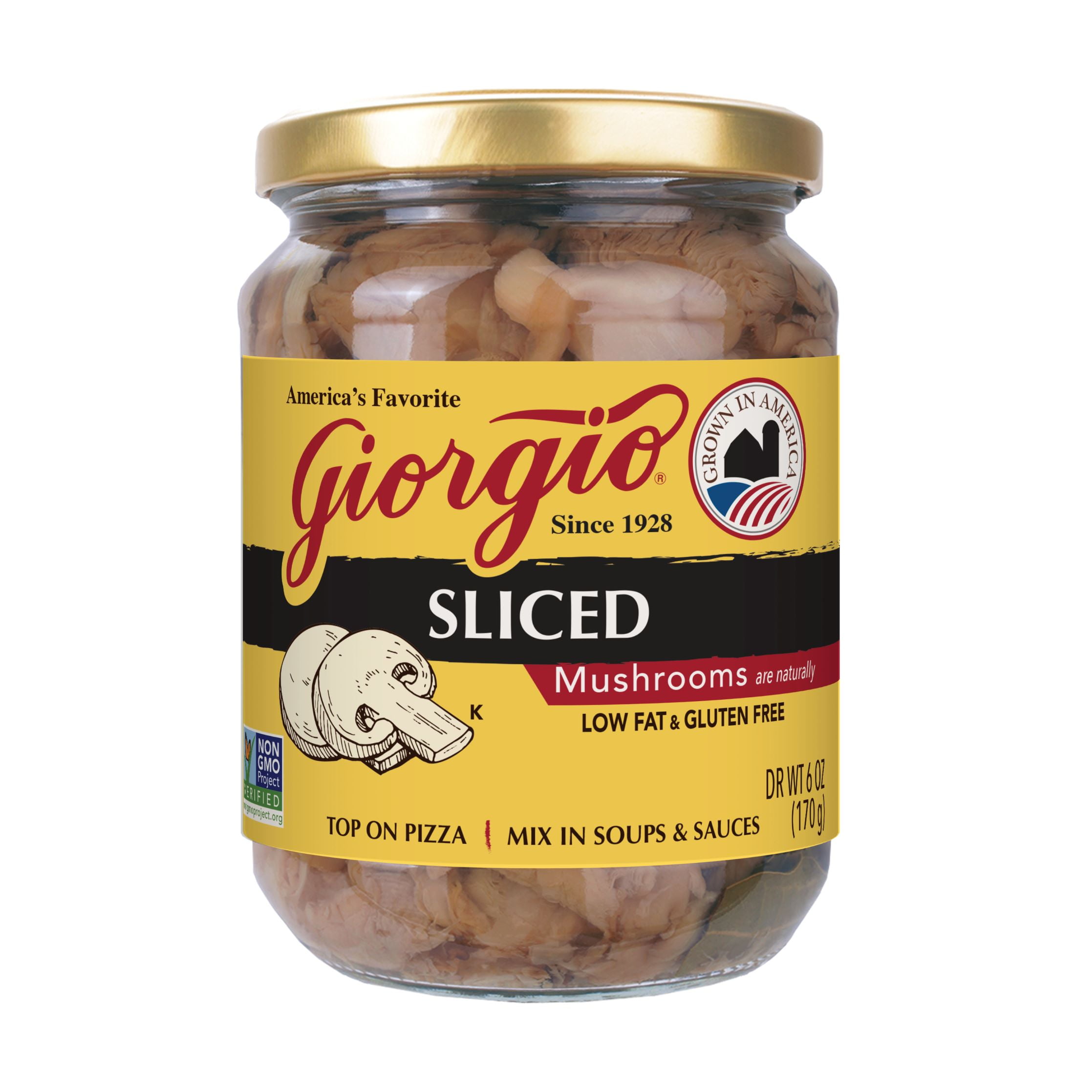 (3 pack) Giorgio Sliced Mushrooms, 6oz Jar