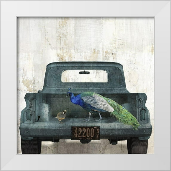 Sommers, Mindy 20x20 White Modern Wood Framed Museum Art Print Titled - Bird Vacation