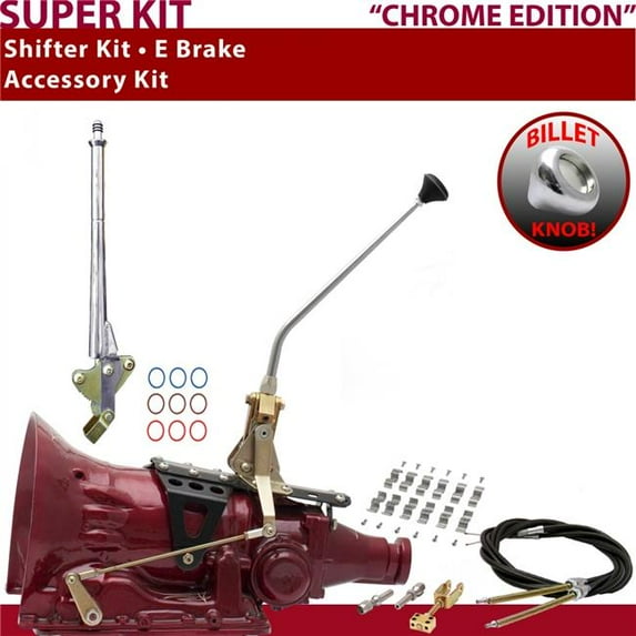 American Shifter 518 Shifter Kit Chrome 12 in. E Brake Cable Clamp for F02DD
