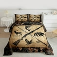 thumbnail image 2 of Manfei Bear Deer Slihouette Bedding Comforter Set,Jungle Animal Twin Comforter Sets,Rustic Mallard Duck Bedding Set For Boys Kids,Microfiber Bedroom Decor Reversible,2 Pieces, 2 of 8