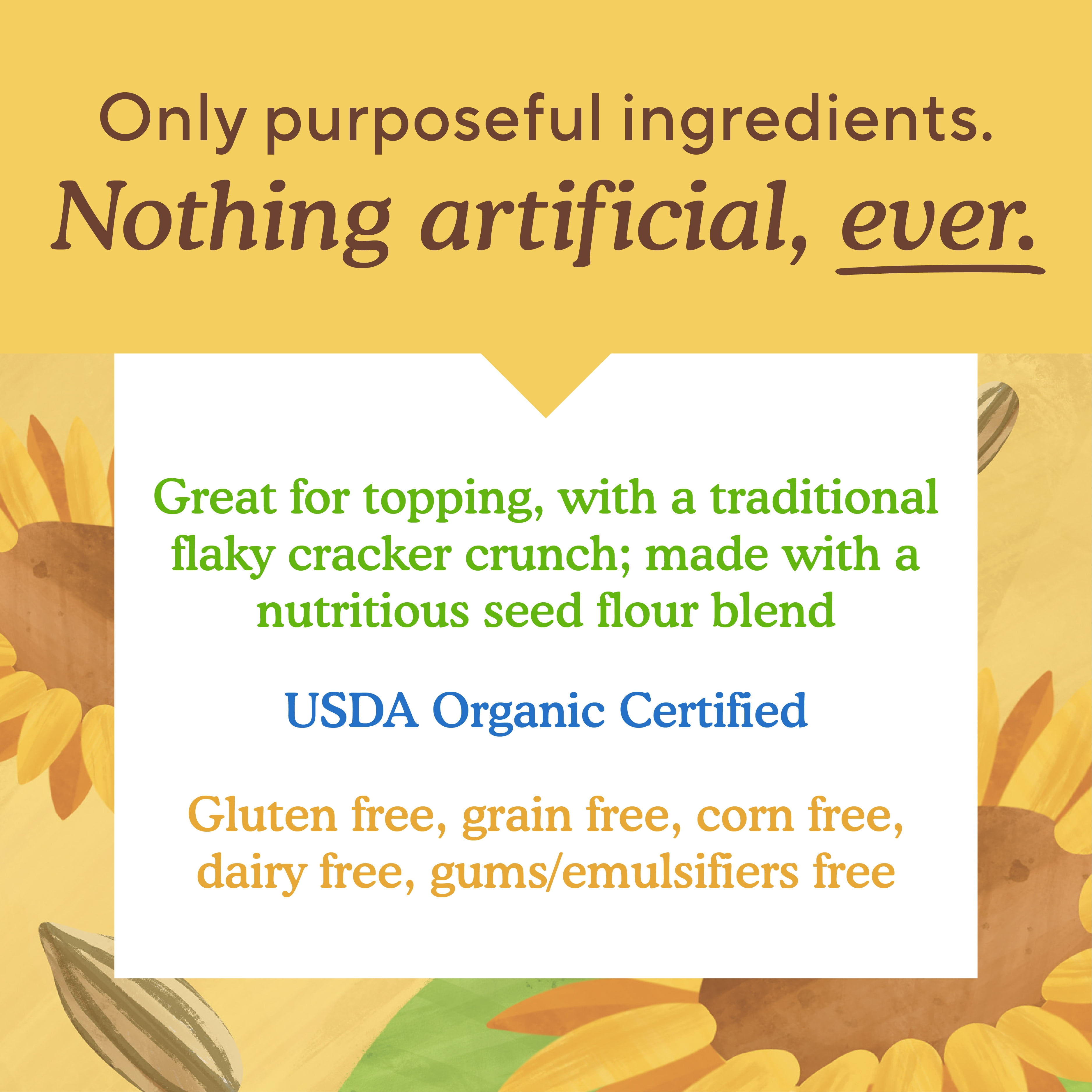 (6 pack) Simple Mills Organic Seed Flour Crackers, Everything Seasoning, Gluten-Free, 4.25 oz