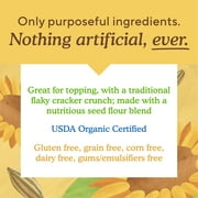 (6 pack) Simple Mills Organic Seed Flour Crackers, Original Sea Salt, Gluten-Free, 4.25 oz