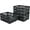 Black, variant on 3-Pack Plastic Collapsible Storage Crates-30L,Foldable Plastic Crates for Storage (Black+Red)