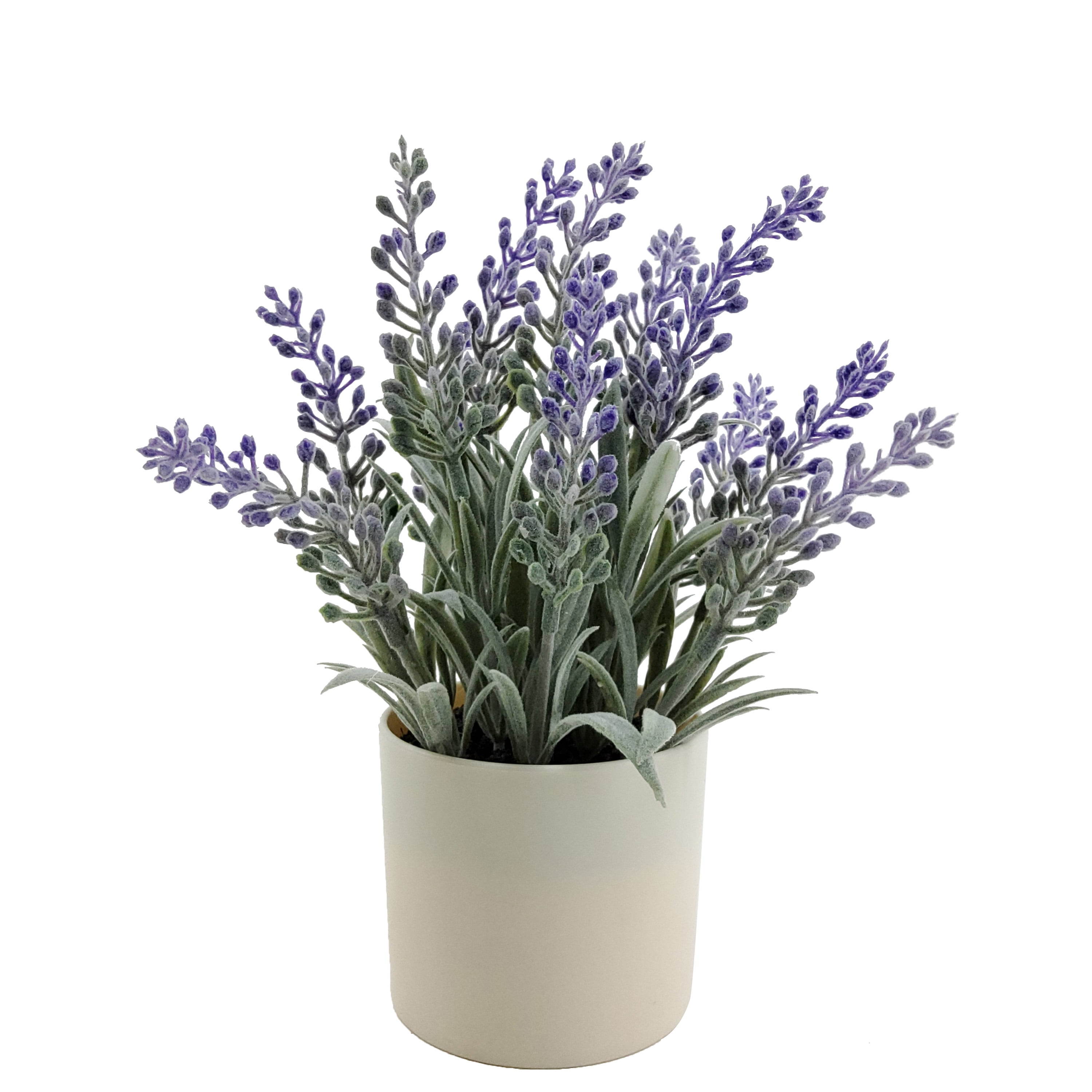 Mainstays 8.5-inch Indoor Purple Lavender Artificial Flower in Plastic Pot.