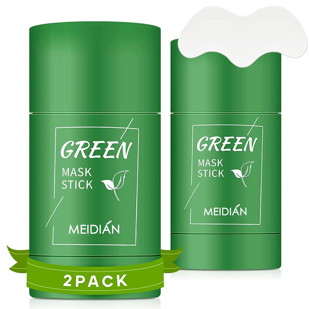 2 Pack of Green Tea Cleansing Mask Stick For Skin Care for All Skin Types of Men & Women But