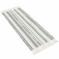 thumbnail image 2 of Boho Black White Modern Stripes Entryway Runner Rug 2x4ft,Farmhouse Abstract Art Washable Woven Living Room Hallway Bedroom Kitchen Carpet with Tassels,Indoor Outdoor Throw Door Mat for Entryway, 2 of 5