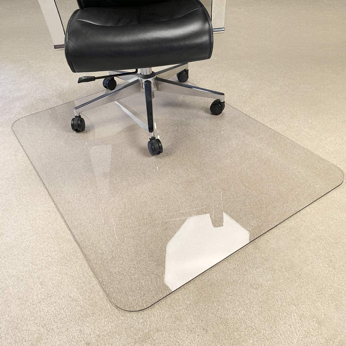 48" x 48" Large Square PVC Chair Floor Mat Home Office Protector Hard Wood Floor 
