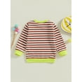 thumbnail image 6 of Michellecmm  Kids Sweatshirt, Long Sleeve Crew Neck Striped Hoodie Pullover, 6 of 9